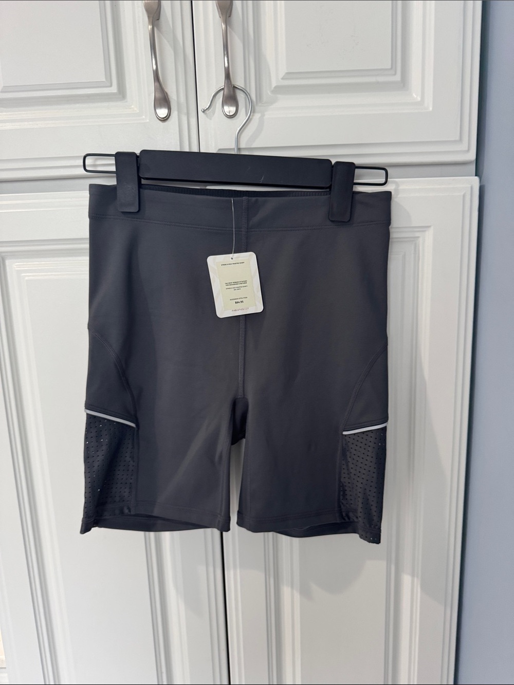 Fabletics Charcoal Gray Athletic Bike Shorts sz s NWT
